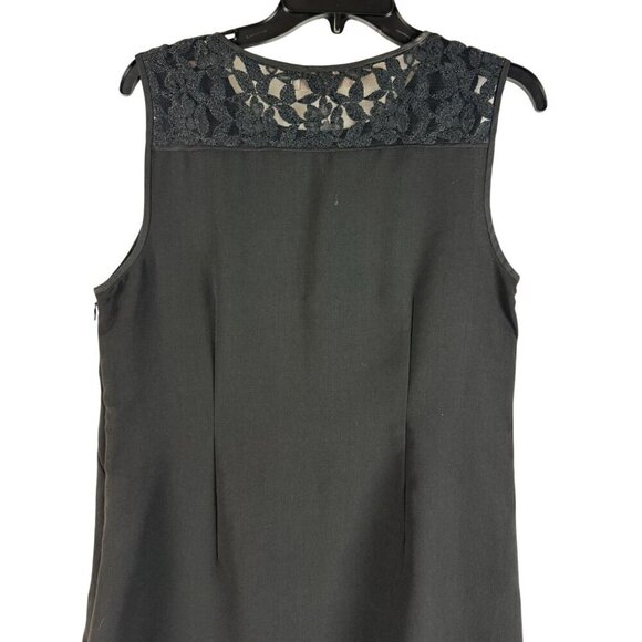 Loft Womens Sleeveless Black Lace Trim Casual Dress Size 10 - Picture 7 of 7